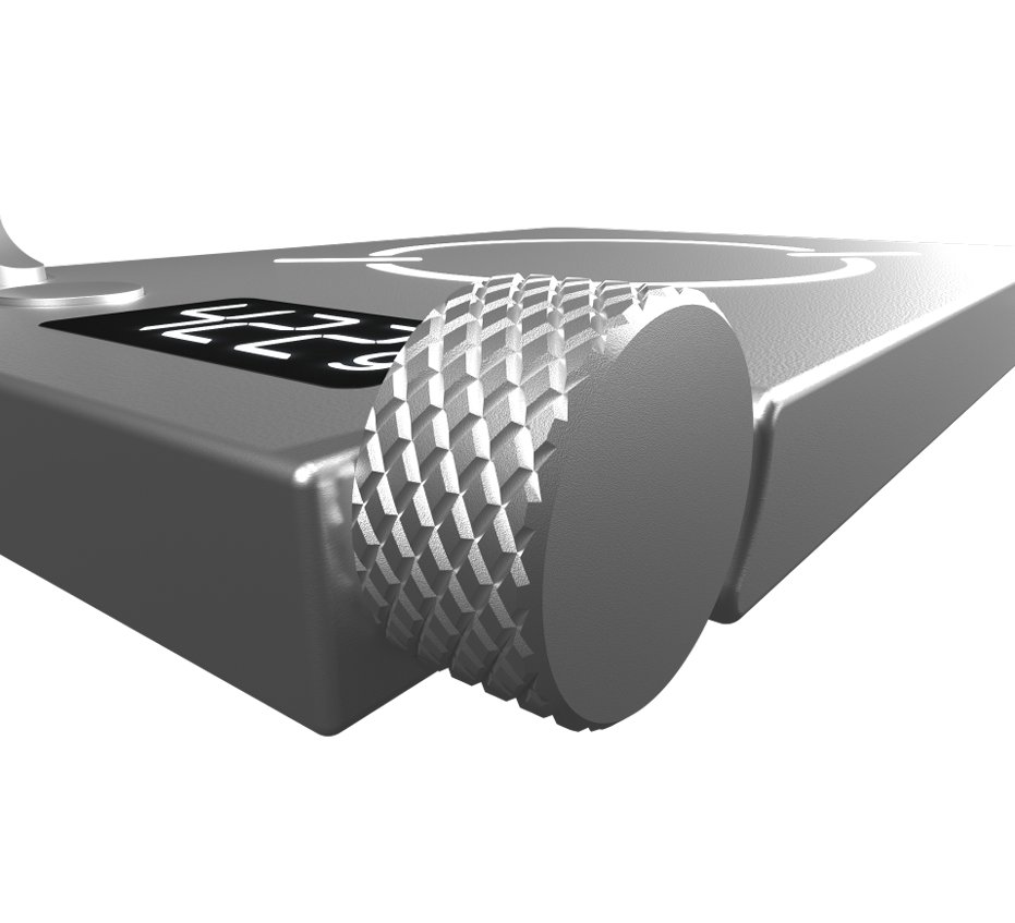 Knurled scroll wheel